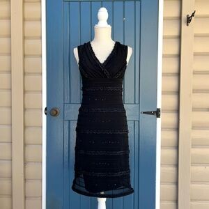 Tadashi black sequin detail cocktail party dress Women’s Size 8